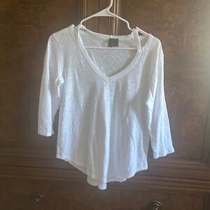 Anthropologie cold shoulder top